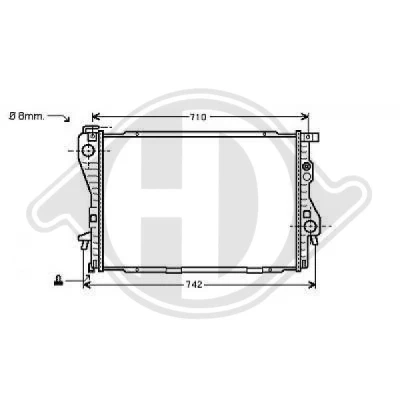 Bilde av DIEDERICHS DCM1548 Radiator Aluminium 650 438 34 Climate BMW: 5 Sedan, 7, Touring