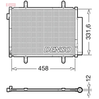 Bilde av DENSO DCN47011 Kondensator med tørker R 134a