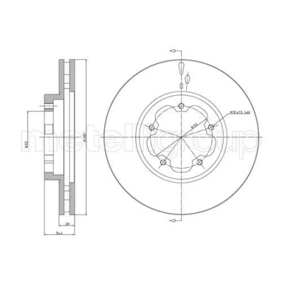 Bilde av Bremseskive, Framaksel, ford transit buss, flak/chassi, skåp, tourneo 1371394, 1503290, 6C111125BA, 6C1111