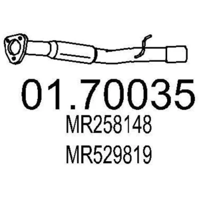 Bilde av MTS 01.70035 Eksosrør 920 bak for bakre eksospotte MITSUBISHI: Pajero Sport 1 SUV