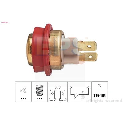 Bilde av EPS 1.850.143 Temperaturbryter, radiator ventilator Made in Italy OE Equivalent
