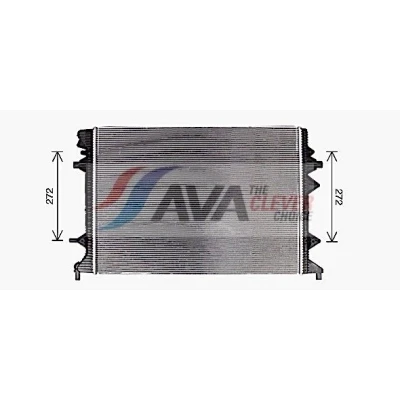 Bilde av PRASCO VN2415 Radiator 628 442, 450 26, 27 med hurtigkoplinger Kjøleribber loddet SKODA: Yeti