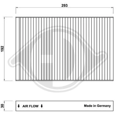 Bilde av DIEDERICHS DCI0170 Kupéfilter pollenfilter 293 192 30 Climate IVECO: Daily 4 Kasten/Kombi, V Varebil / Stasjonsvogn