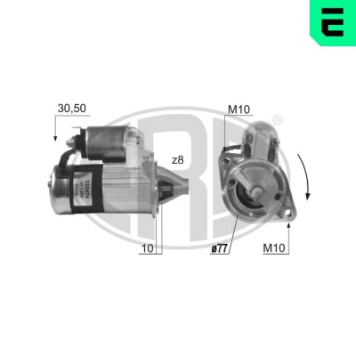Bilde av ERA 220474A Starter 12 1,2 8 MITSUBISHI: Lancer 7 Limousine, VOLVO: S40 I, V40 Stasjonsvogn
