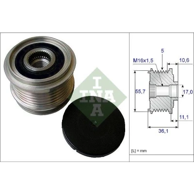 Bilde av INA 535 0161 10 Frihjul Dynamo 36,1 spesialverktøy nødvendig for montering VOLVO: V50, V40 Hatchback
