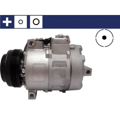 Bilde av MAHLE ORIGINAL ACP 1163 000S Kompressor 7SBU16C 12 PAG 46 R 134a med tetningsring BMW: X3, 3 Cabrio, Sedan