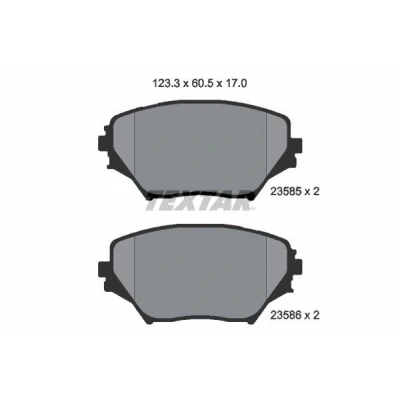 Bilde av TEXTAR 2358501 Bremseklosser ikke klargjort for slitasjeindikator TOYOTA: RAV4 II SUV, FORD USA: Explorer Mk6