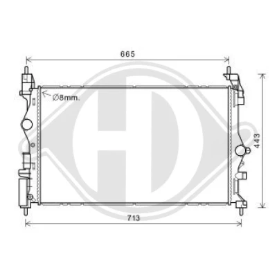 Bilde av DIEDERICHS DCM3889 Radiator Aluminium 620 378 16 OPEL: Corsa E Hatchback
