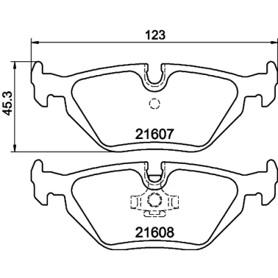 Bilde av HELLA 8DB 355 007 511 Bremseklosser klargjort for slitasjeindikator BMW: 3 Coupé, Sedan, Cabrio