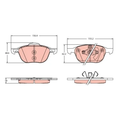 Bilde av Bremseklosser sett, Framaksel, ford ecosport, 2188058, GN15 2K021 AC