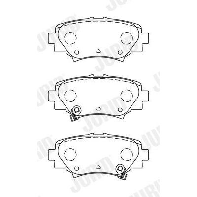 Bilde av JURID 573614J Bremseklosser med akustisk slitasjevarsel uten tilbehør MAZDA: 3 Hatchback