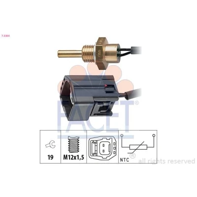 Bilde av FACET 7.3304 Sensor, kjølemiddeltemperatur Made in Italy OE Equivalent