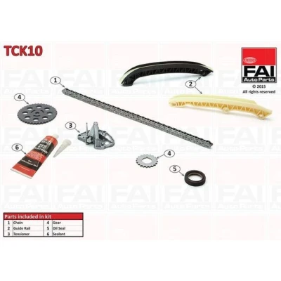 Bilde av FAI AutoParts TCK10 Registerkjedesett med tetning, tannhjul simplex, Boltkjede VOLKSWAGEN: Polo IV Hatchback, SKODA: Fabia 2