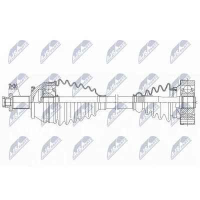 Bilde av Drivaksel, Framaksel venstre, audi,seat,skoda,vw, 6C0407271E, 6C0407271EX