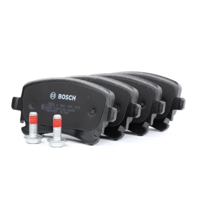 Bilde av BOSCH 0 986 494 303 Bremseklosser Low Metallic med skruer tilbehør AUDI: A8 D3, A6 C6 Avant, A4 B7 VOLKSWAGEN: Transporter 6, Multivan 6