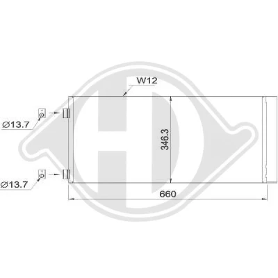 Bilde av DIEDERICHS DCC1575 Kondensator med tørker Climate 13,7 Aluminium R 134a MINI: Hatchback, Countryman, Clubman