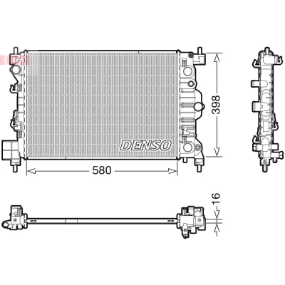 Bilde av DENSO DRM20117 Radiator 580 414 16
