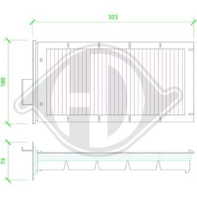 Bilde av DIEDERICHS DCI1114 Kupéfilter Karbonfilter 345 167 75 Climate CITROËN: C5 I Hatchback