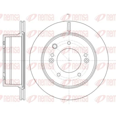 Bilde av REMSA 6993.10 Bremseskiver bakaksel 314,9 20 5 ventilert KIA: SORENTO 1