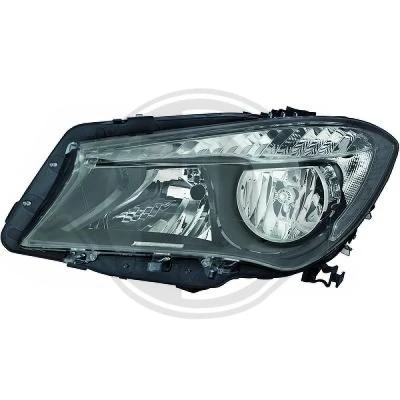 Bilde av DIEDERICHS 1682281 Frontlykter venstre PY21W, H15, H7 Halogen for høyrekjøring uten motor høydejustering hovedlys, med lyspære