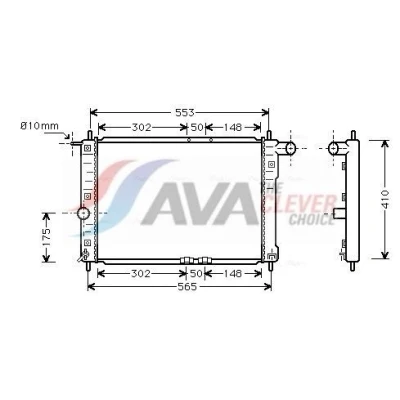 Bilde av AVA COOLING SYSTEMS DW2039 Radiator Aluminium 500mm 378mm 24mm uten ekspansjonstank Kjøleribber satt sammen mekanisk