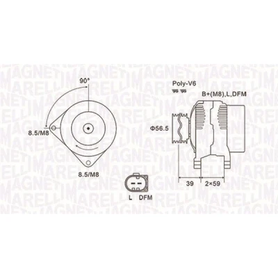 Bilde av Dynamo, audi a4 b7, b7 avant, cabriolet, 059903016D