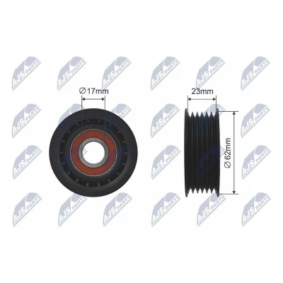 Bilde av Strammerull, kilerem med ribber, ford,volvo, 1685618, 1800558, 31258034, BM5Q6A228AA, BM5Q 6A228 AA, DS7G6A228AA, DS7G AA