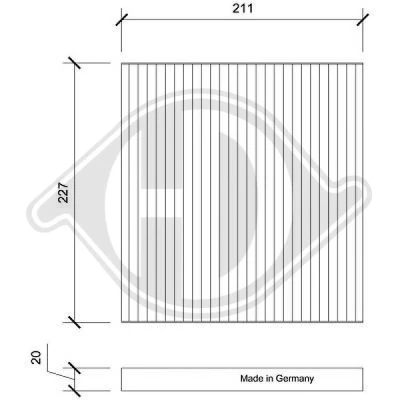 Bilde av DIEDERICHS DCI0229 Kupéfilter pollenfilter 211 227 20 Climate NISSAN: MICRA 4
