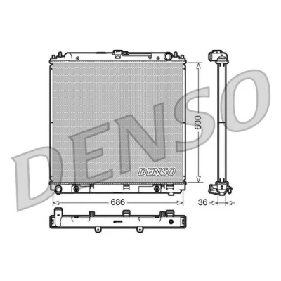 Bilde av DENSO DRM46032 Radiator Aluminium 600 686 36