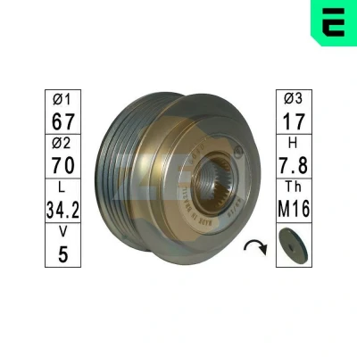 Bilde av ERA ZN5640 Frihjul Dynamo