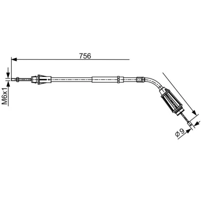 Bilde av Bremsewire BOSCH 1 987 482 556