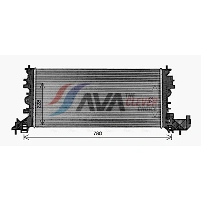 Bilde av PRASCO OL2703 Radiator Aluminium 680 299 26 med hurtigkoplinger Kjøleribber loddet