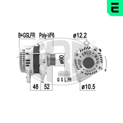 Bilde av ERA 209382A Dynamo 14V 130A MITSUBISHI: OUTLANDER 2 SUV, 3, ASX SUV