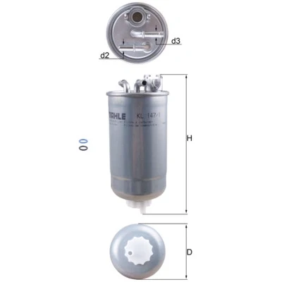 Bilde av MAHLE ORIGINAL KL 147/1D Drivstoffilter ledningsfilter 8 8,0 SEAT: Leon I Hatchback, Toledo 2 Limousine