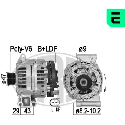 Bilde av ERA 209391A Dynamo 14V 110A MINI: Hatchback, Cabrio