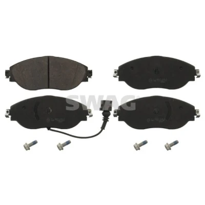 Bilde av SWAG 30 91 6868 Bremseklosser framaksel inkl. slitasjevarselkontakt med skruesett VOLKSWAGEN: Golf 7, Passat B7 Variant, 7 Variant