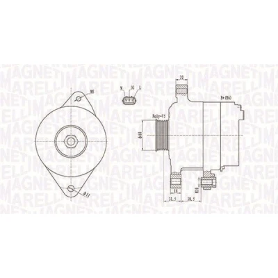 Bilde av MAGNETI MARELLI 063731893010 Dynamo 12V 70A TOYOTA: Yaris I Hatchback, Verso