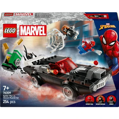 Bilde av LEGO Super Heroes 76309 Spider Man mot Venom med muskelbil Byggesett Plast