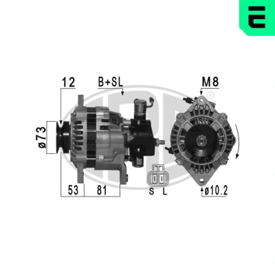 Bilde av ERA 210962A Dynamo 14V 70A SUZUKI: Grand Vitara 1 SUV, I SUV