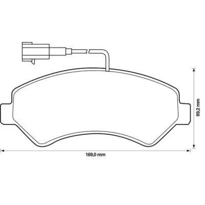 Bilde av JURID 573261J Bremseklosser inkl. slitasjevarselkontakt FIAT: Ducato III Flatvogn lastebil / Chassis, Minibuss, Van