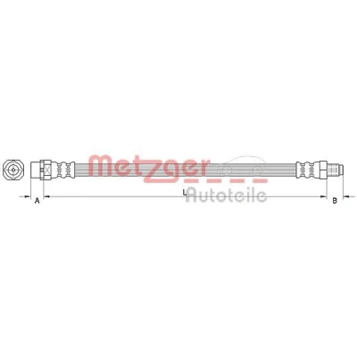 Bilde av METZGER 4110996 Bremseslange 528 MINI: Hatchback, Clubman