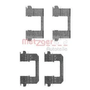 Bilde av METZGER 109 1736 Tibehørsett, skivebremse belegg NISSAN: X Trail, Qashqai / Qashqai+2 I