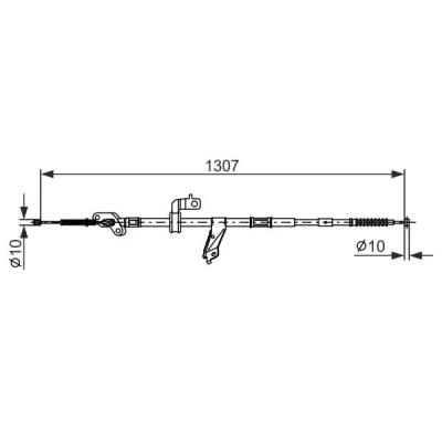 Bilde av BOSCH 1 987 482 901 Bremsekabel 1307, 1025 TOYOTA: RAV4 II SUV
