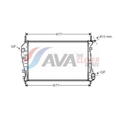 Bilde av PRASCO FDA2337 Radiator Aluminium 620 394 26 med hurtigkoplinger Kjøleribber loddet