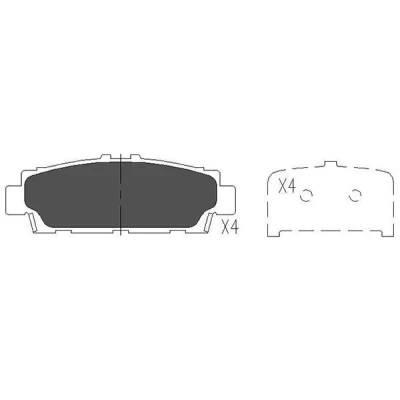 Bilde av Bremseklosser sett, Bakaksel, lexus ls, 0446650010, 0446650070, 0449250010, 0449250011, AY060TY005, V91182010, V9118B010