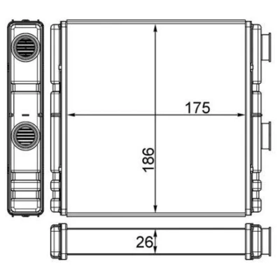 Bilde av MAHLE ORIGINAL AH 262 000S Varmeveksler