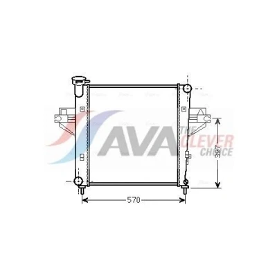 Bilde av PRASCO Radiator Aluminium 505mm 26mm Kjøleribber loddet JE2042