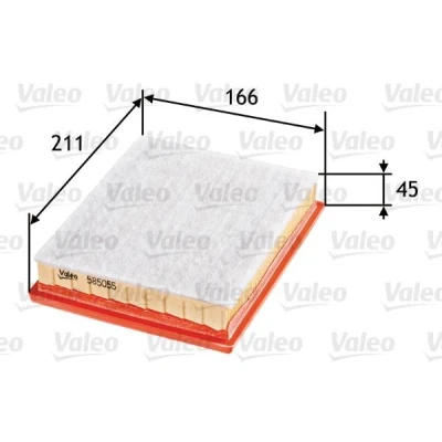 Bilde av VALEO 585055 Luftfilter 45 165 210 Filterinnsats med forfilter OPEL: Corsa B Hatchback, Combo Van