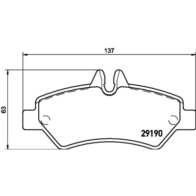 Bilde av HELLA 8DB 355 005 351 Bremseklosser inkl. slitasjevarselkontakt med bremsecaliperskruer tilbehør MERCEDES BENZ: Sprinter 3.5 T Van