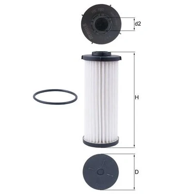 Bilde av MAHLE ORIGINAL HX 190D Automatgirfilter med tetning VOLKSWAGEN: Multivan 5 (7HM, Transporter 5, Sharan II, SKODA: Octavia 3 Combi
